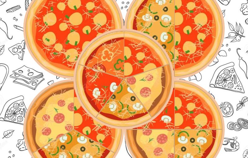 Ícones de Pizza Grátis: Pack com 8 Divisões de Sabores para Download